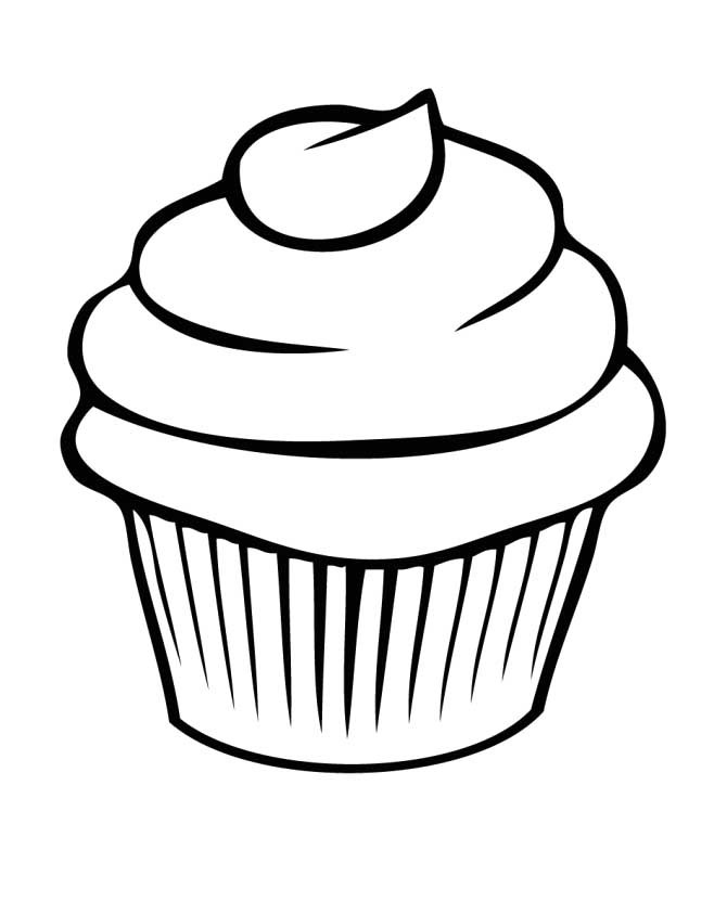 Coloring Pages Cupcake
 Best Cupcake Outline 8274 Clipartion