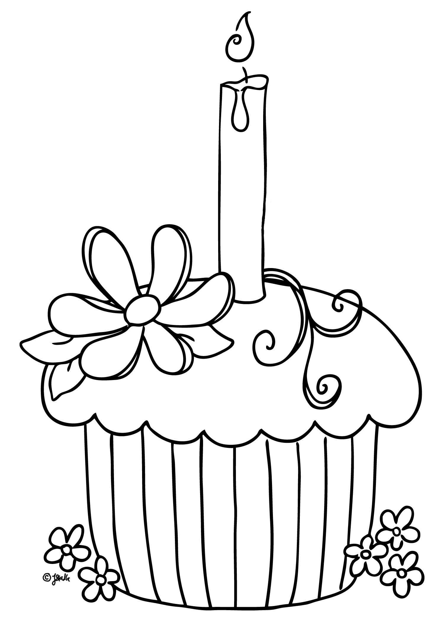 Coloring Pages Cupcake
 Free Printable Cupcake Coloring Pages For Kids