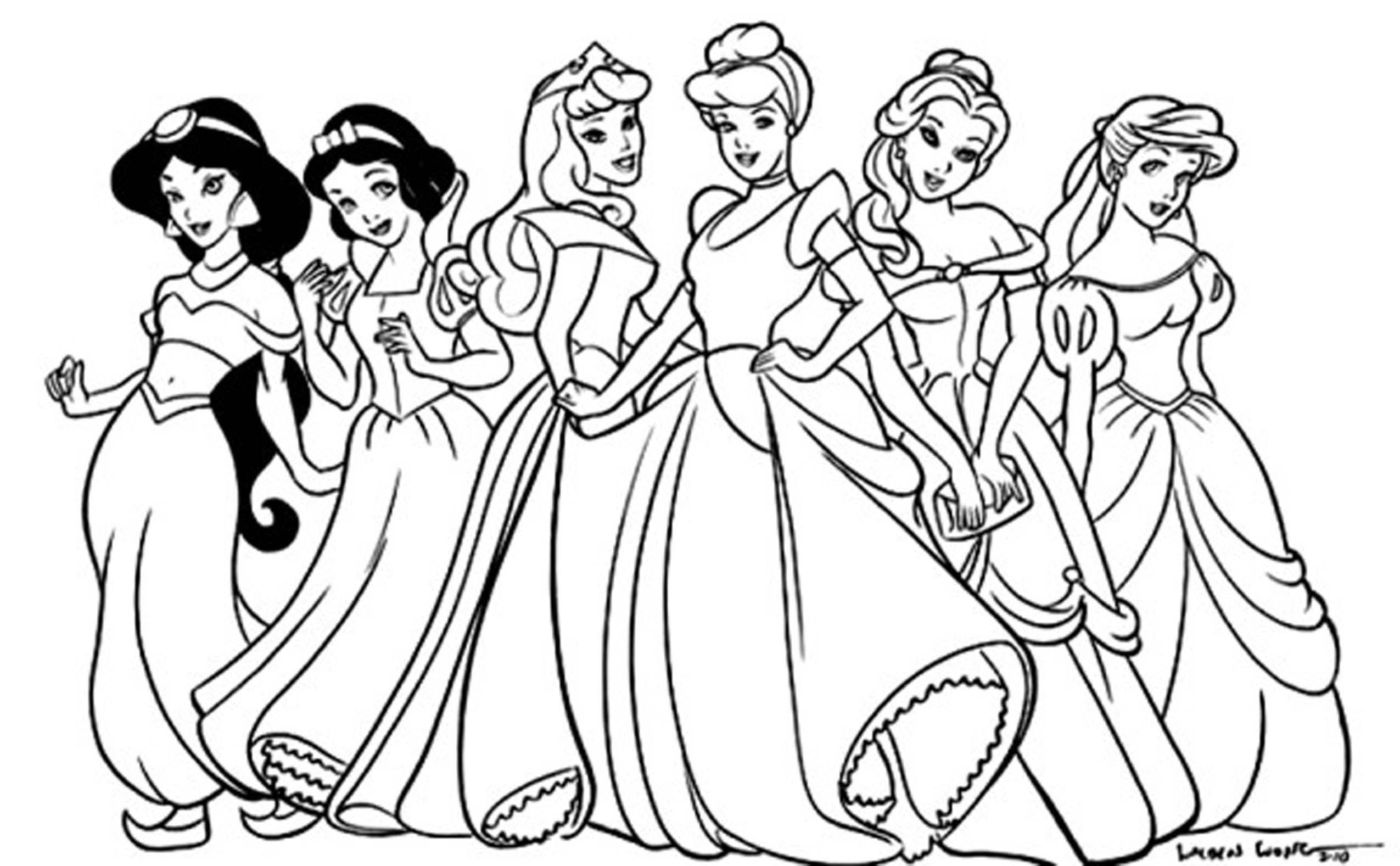 Coloring Pages Disney Princess
 Disney Princesses More than 25 free images to print and