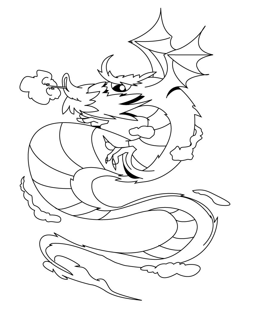 Coloring Pages Dragon
 Free Printable Dragon Coloring Pages For Kids