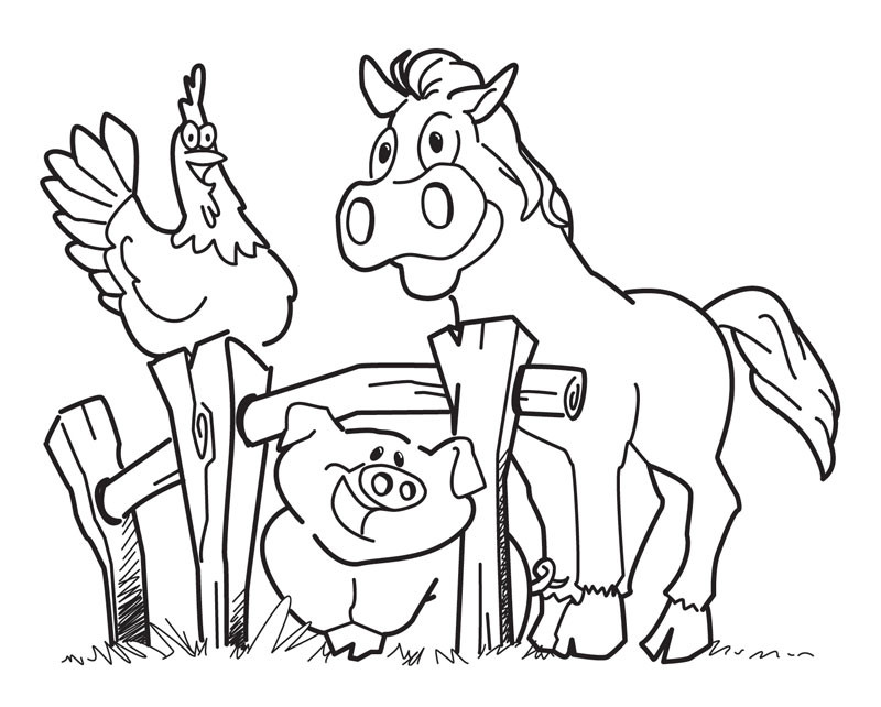 Coloring Pages Farm Animals
 Free Printable Farm Animal Coloring Pages For Kids