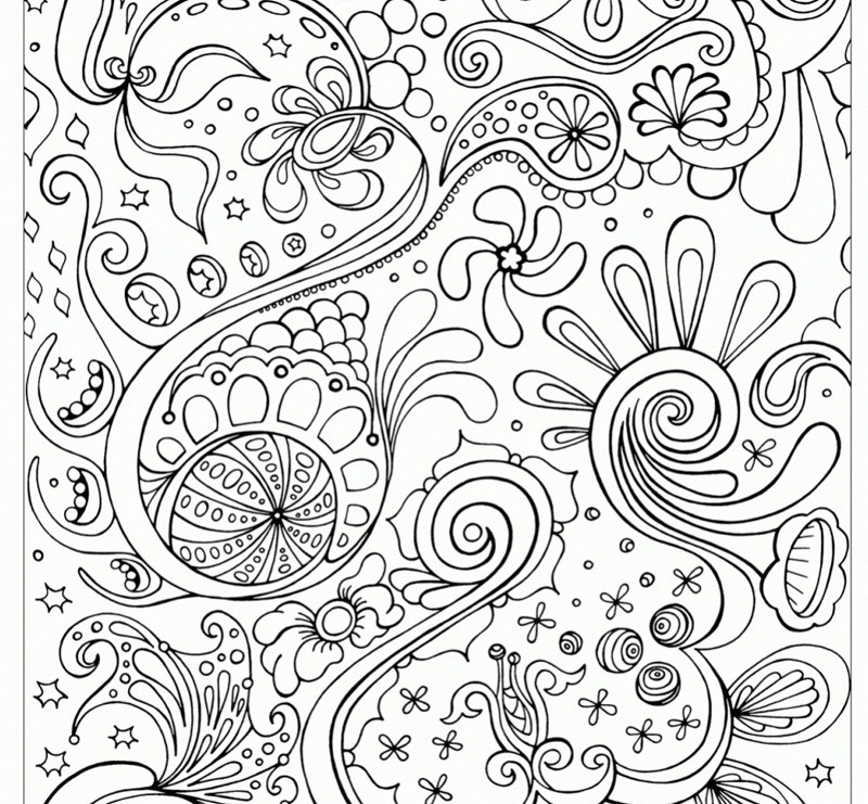 Coloring Pages For Adults Abstract Flowers
 Art Coloring Pages For Adults