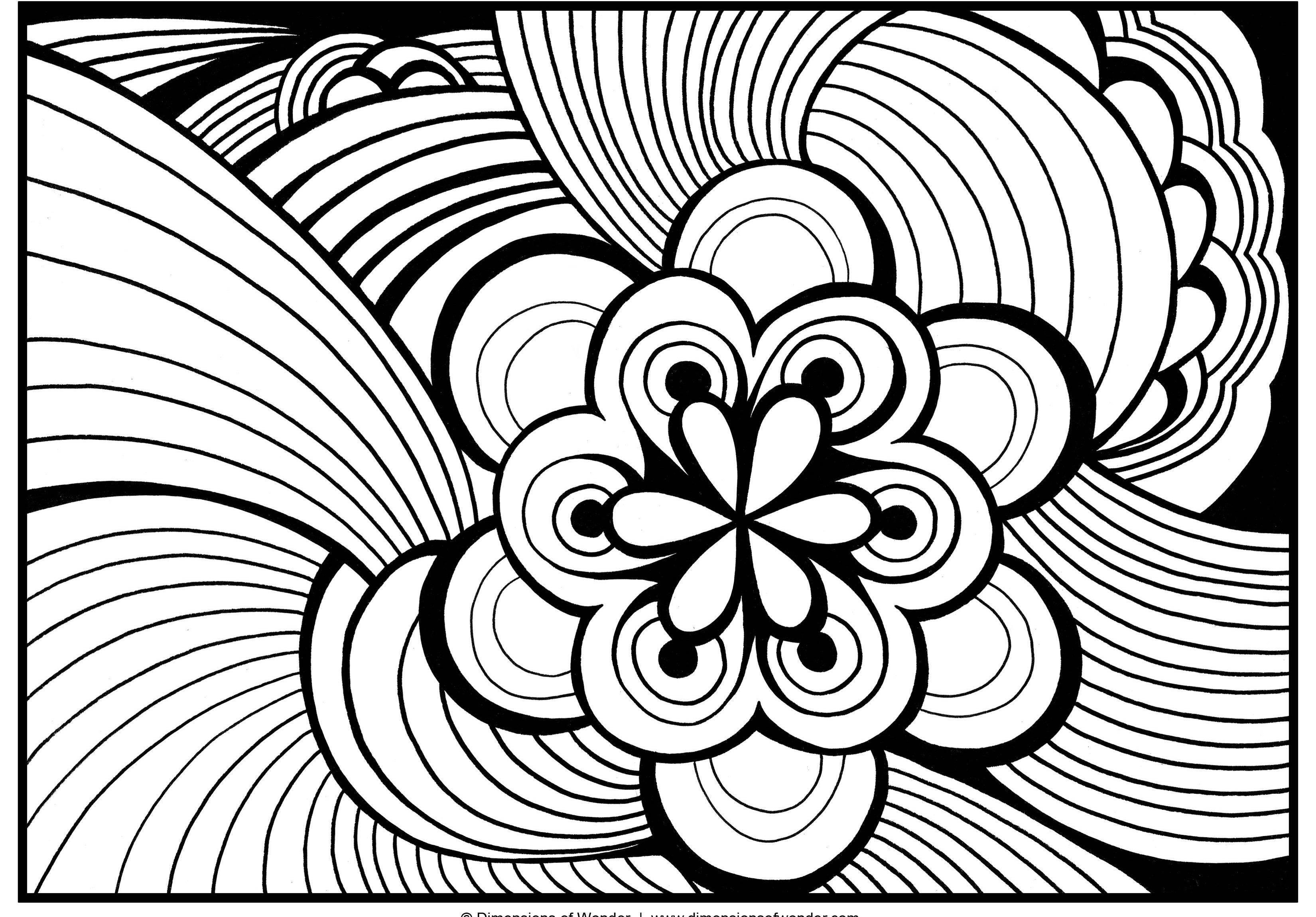Coloring Pages For Adults Abstract Flowers
 Free Printable to Color for Adults 51 Coloring