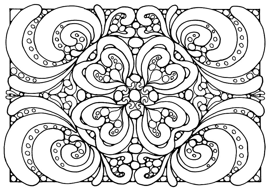 Coloring Pages For Adults Abstract Flowers
 Coloring Pages For Adults Abstract