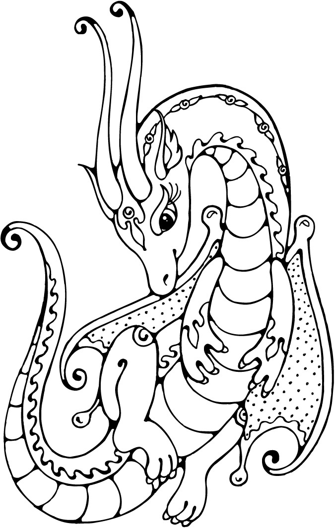 Coloring Pages For Adults Dragon
 Coloring Pages Female Dragon Coloring Pages Free and