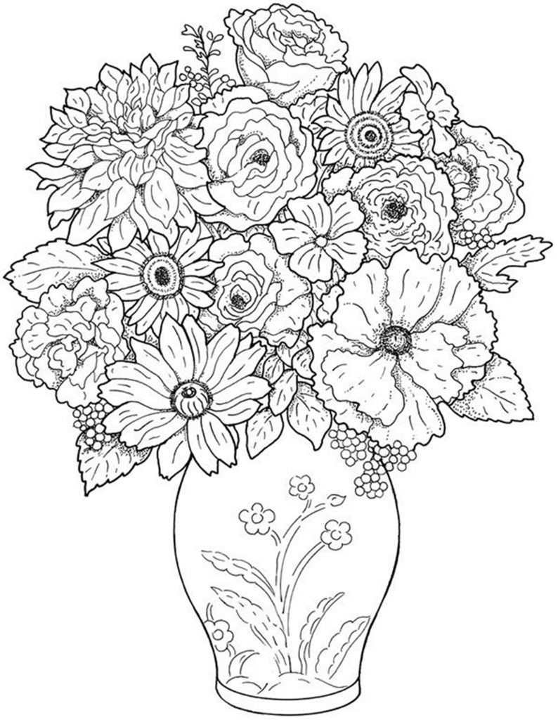 Coloring Pages For Adults Free
 Free Printable Flower Coloring Pages For Kids Best