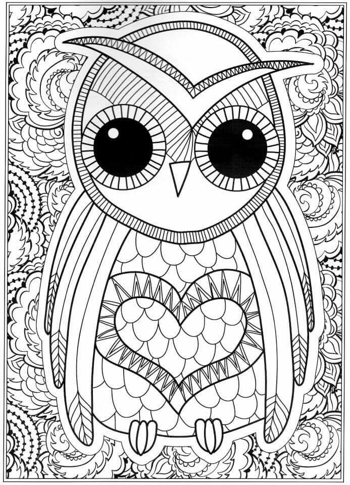 Coloring Pages For Adults Free
 OWL Coloring Pages for Adults Free Detailed Owl Coloring