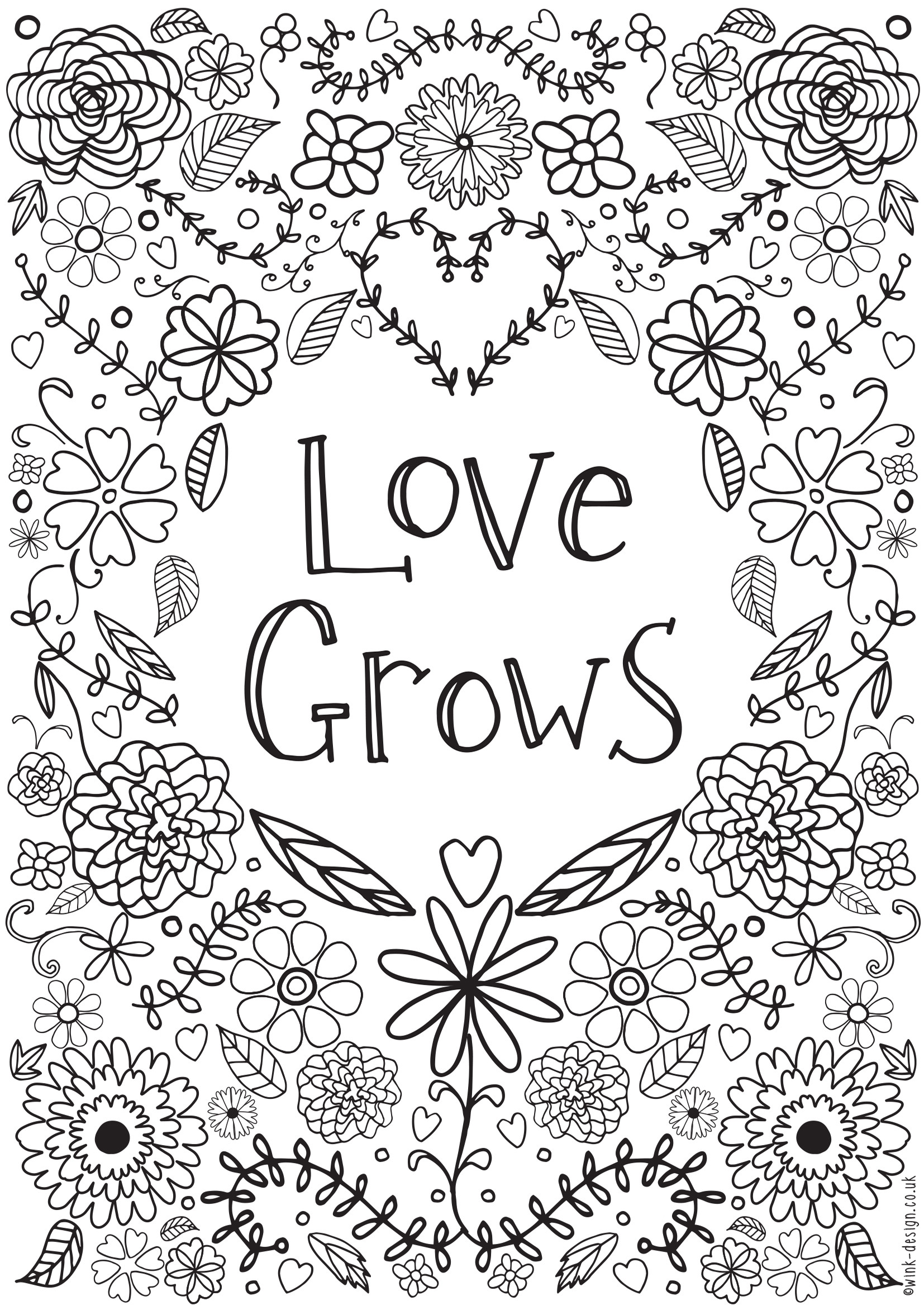 Coloring Pages For Adults Love
 Free Printable Adult Colouring Pages Inspirational Quotes