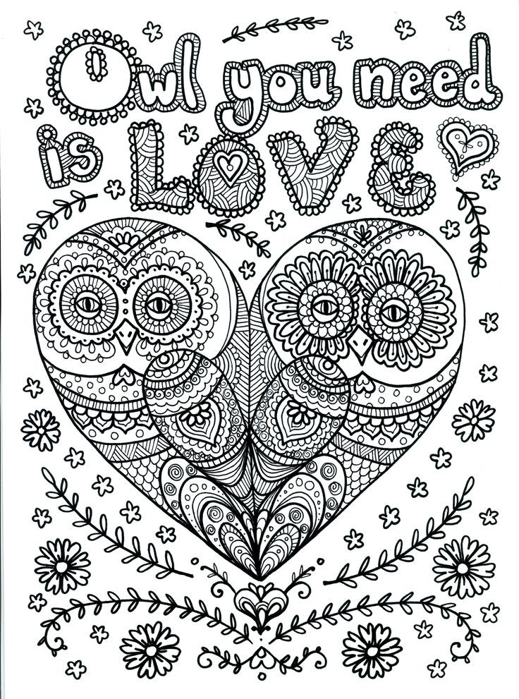 Coloring Pages For Adults Love
 Printable Coloring Sheets For Adults Quotes About