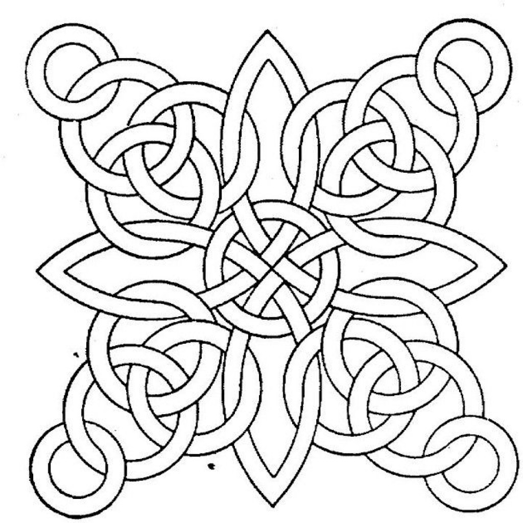 Coloring Pages For Adults Printable
 Free Printable Geometric Coloring Pages for Adults