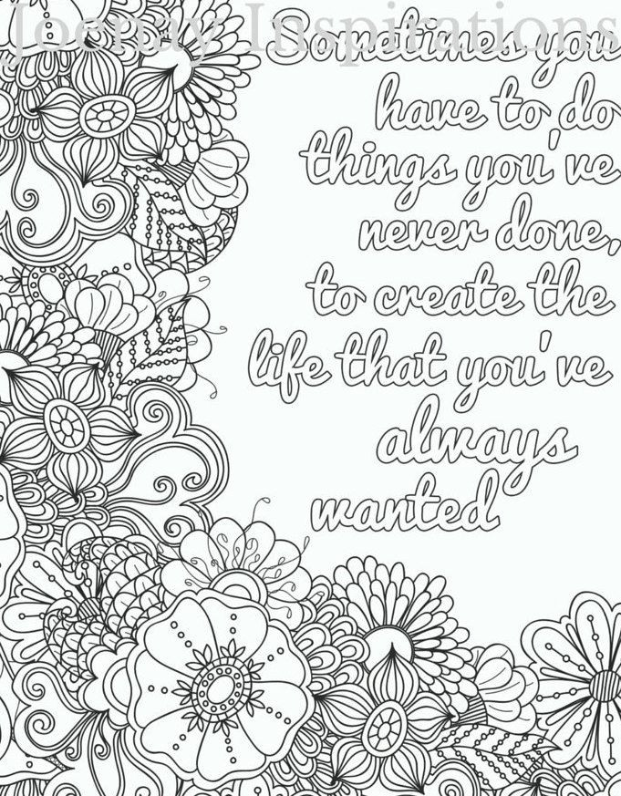 Coloring Pages For Adults Quotes
 20 Printable Adult Coloring Pages Quotes Selection FREE