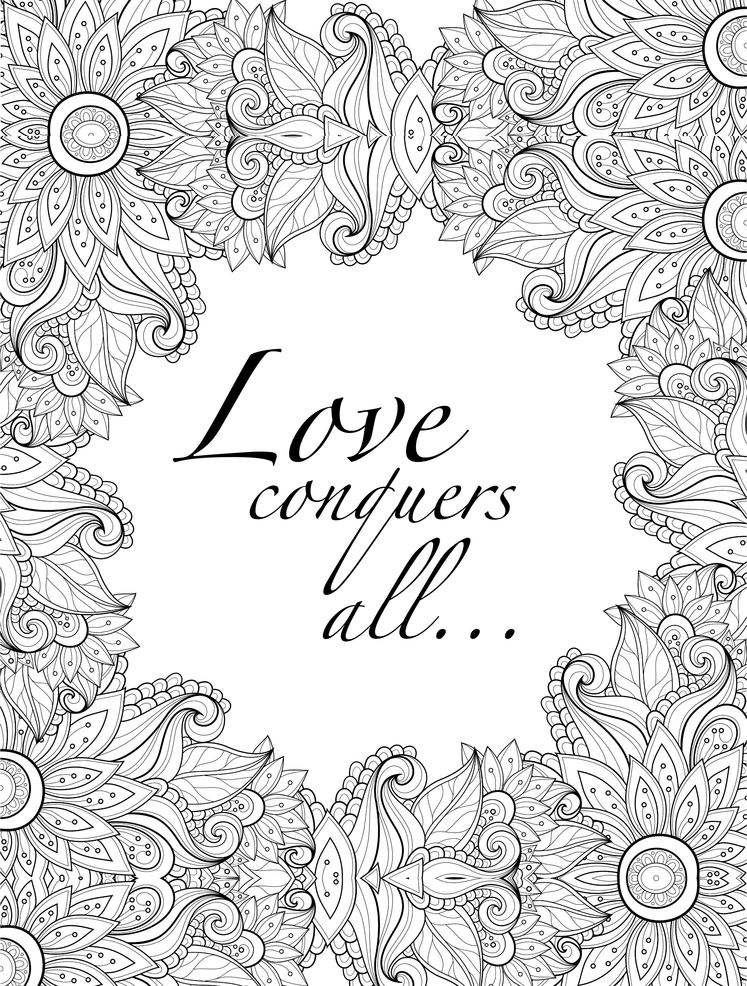 Coloring Pages For Adults Quotes
 20 Free Printable Valentines Adult Coloring Pages Nerdy