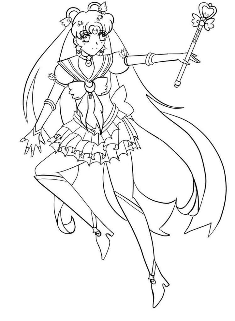 Coloring Pages For
 Free Printable Sailor Moon Coloring Pages For Kids