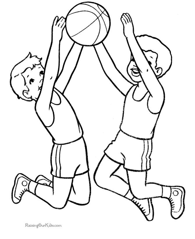 Coloring Pages For Boys Basketball
 Basketball color page to print