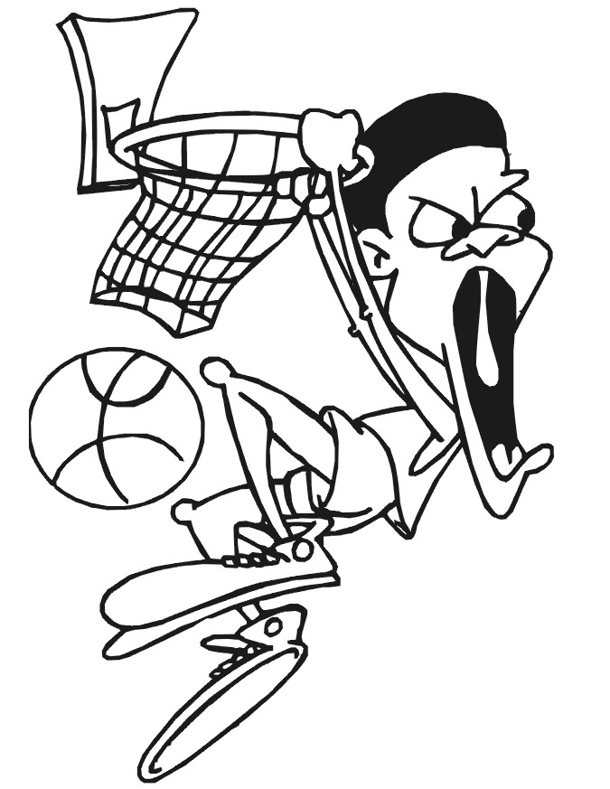 Coloring Pages For Boys Basketball
 Kids Sports Printables