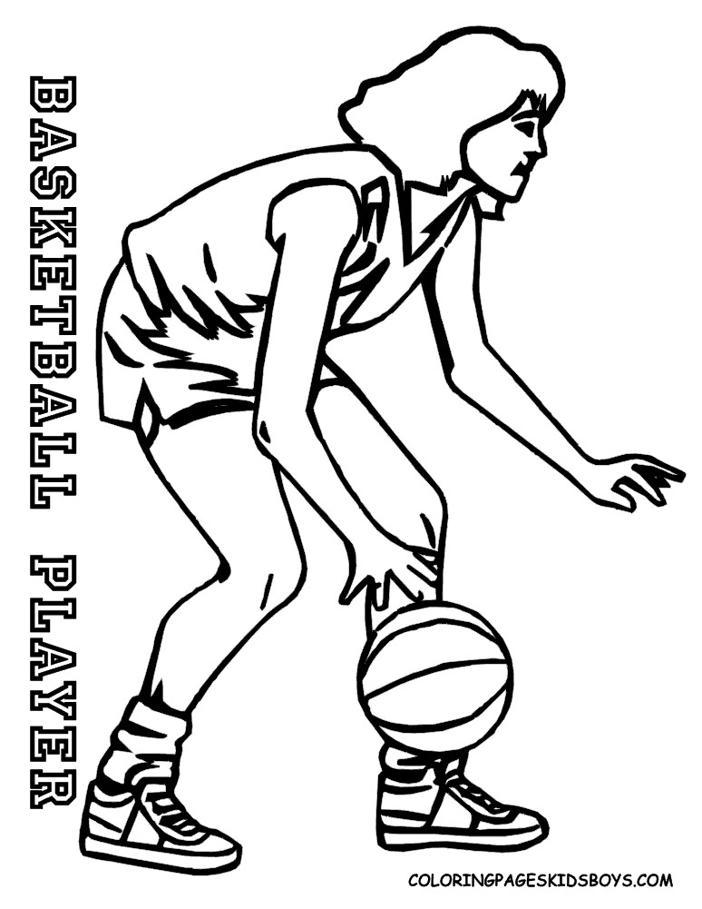 Coloring Pages For Boys Basketball
 Powerhouse Girls Basketball Coloring