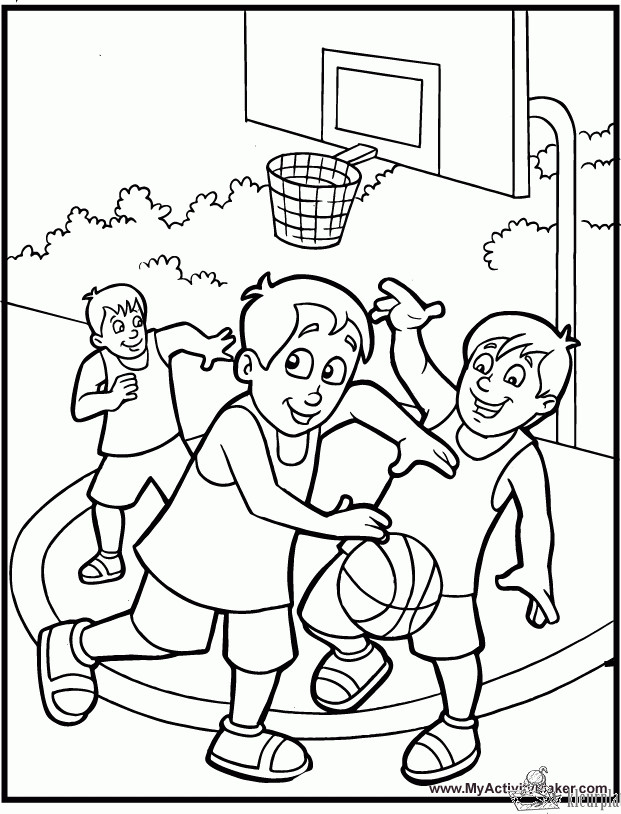 Coloring Pages For Boys Basketball
 Kleurplaten basketbal