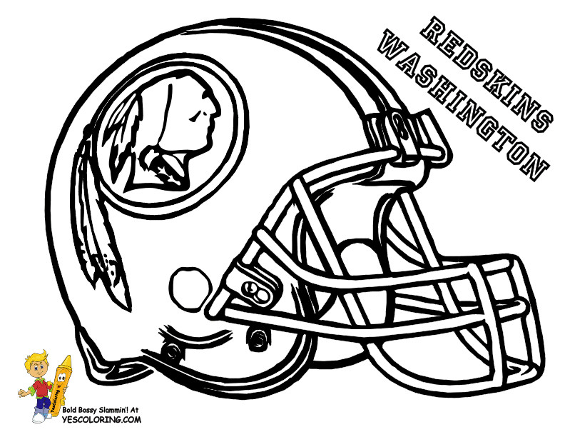 Coloring Pages For Boys Bears Football
 Pro Football Helmet Coloring Page NFL Football