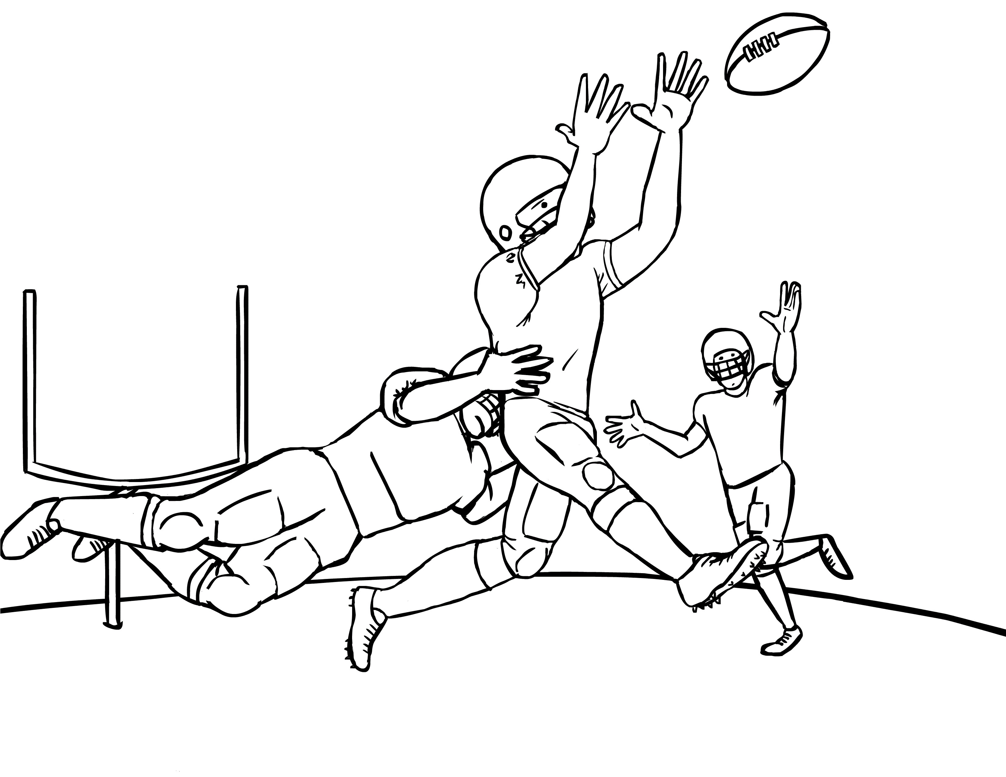 Coloring Pages For Boys Bears Football
 Free Printable Football Coloring Pages for Kids Best