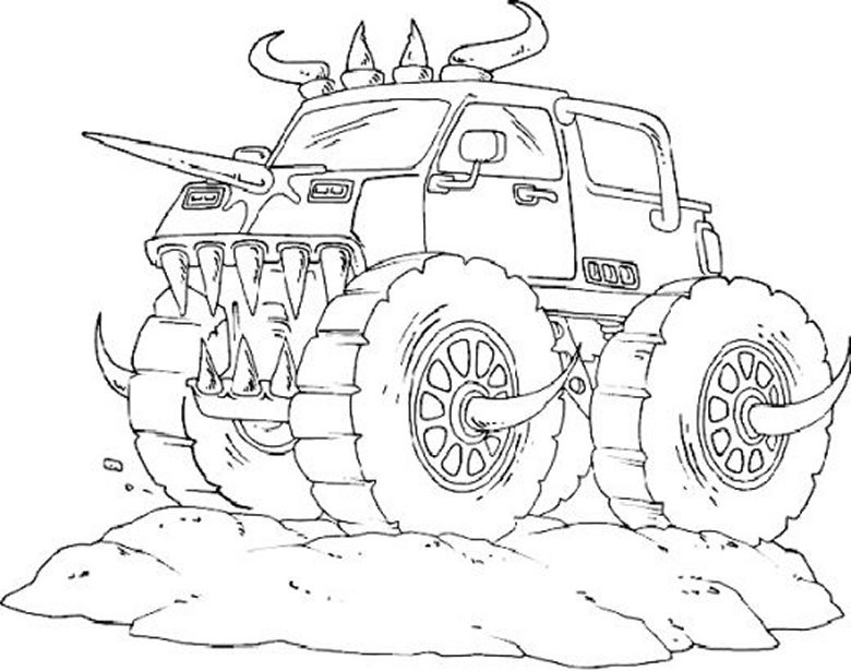 Coloring Pages For Boys Cars Truck
 Monster Trucks Coloring Pages For Boys – Color Bros
