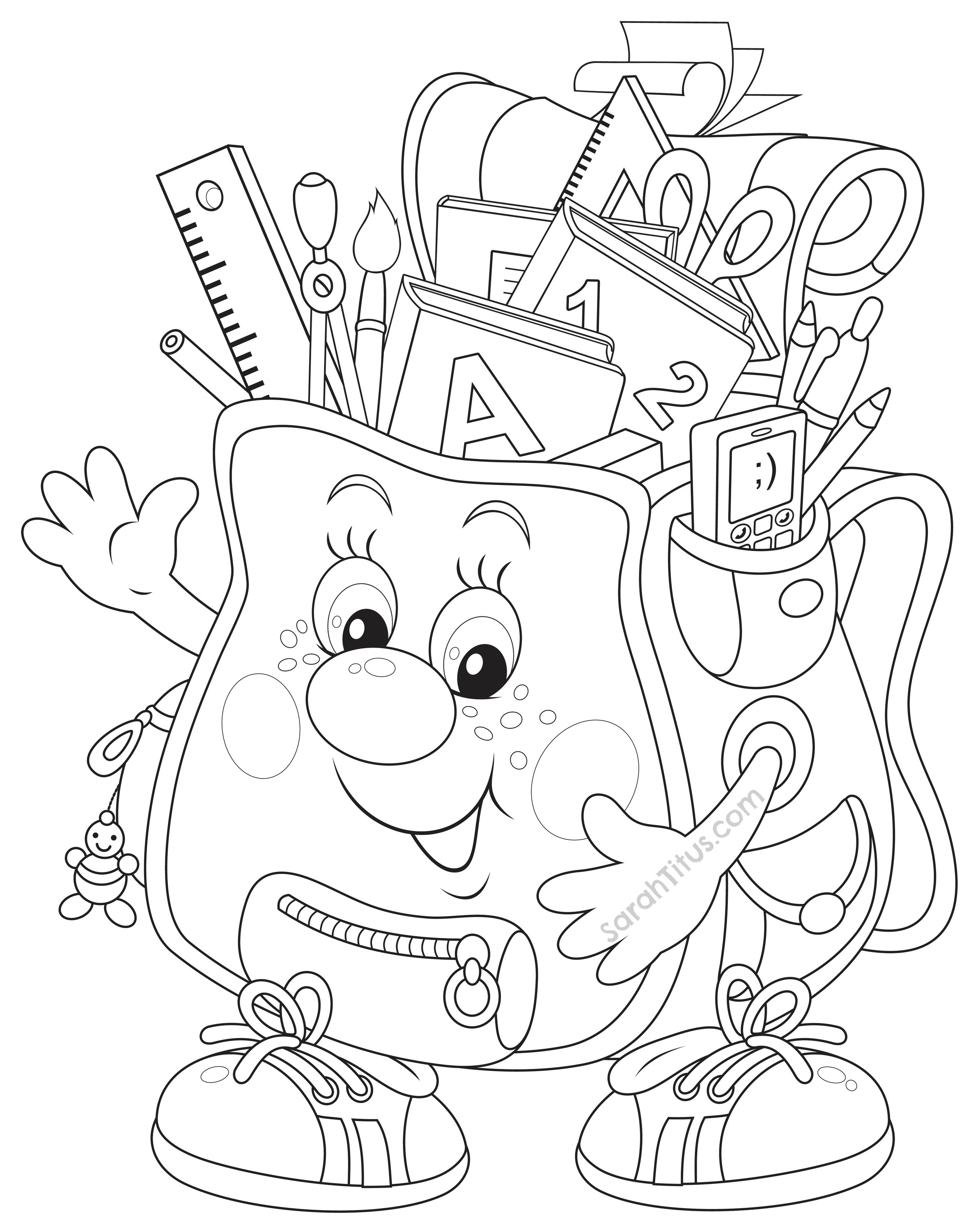 Coloring Pages For Boys Designed
 Back to School Coloring Pages Sarah Titus