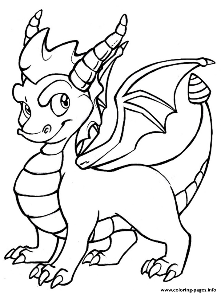 Best ideas about Coloring Pages For Boys Dragons
. Save or Pin Spyro Cool Dragon Coloring Pages Printable Now.