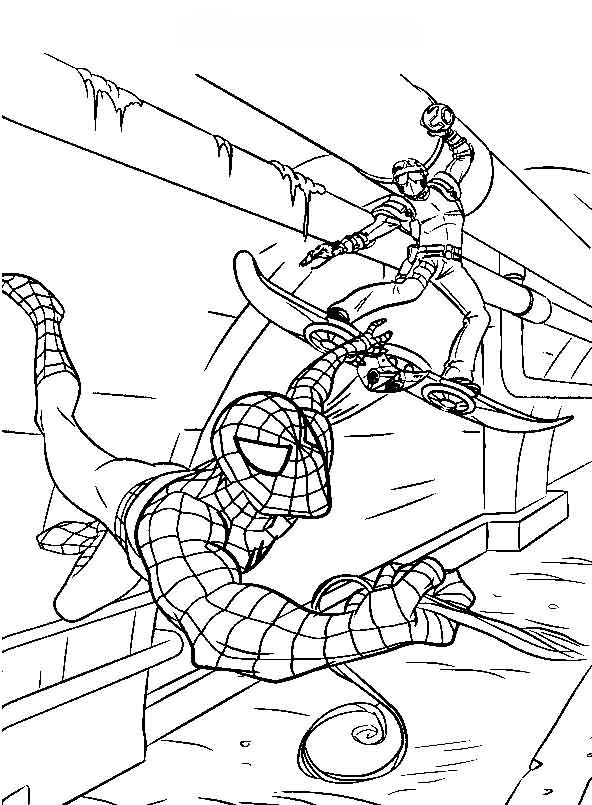 Coloring Pages For Boys Fighting Cars
 Spiderman Fight Coloring Pages To Boys