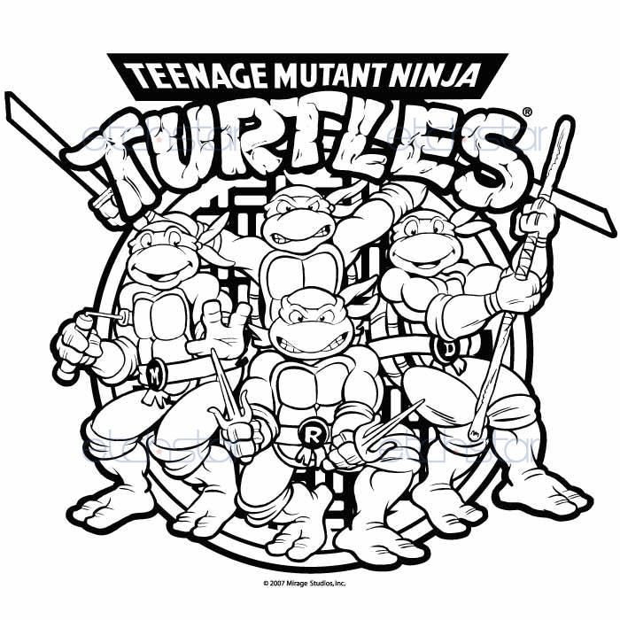 Coloring Pages For Boys Ninja Turltes
 Teenage Mutant Ninja Turtles 700×700
