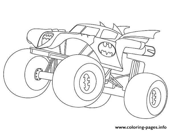 Coloring Pages For Boys Of Monster Jam
 Batman Monster Truck Coloring Pages Printable