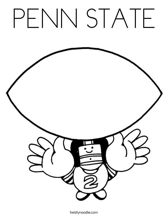 Coloring Pages For Boys Penn State
 PENN STATE Coloring Page Twisty Noodle