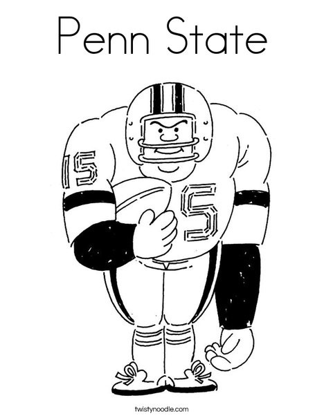 Coloring Pages For Boys Penn State
 Penn State Coloring Page Twisty Noodle