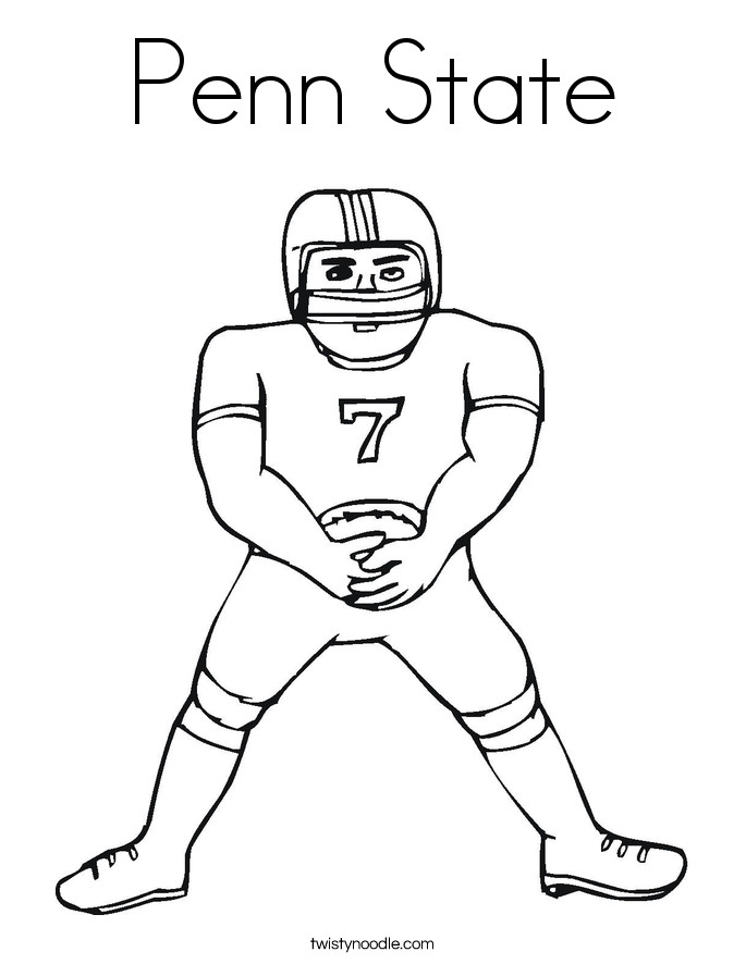 Coloring Pages For Boys Penn State
 Penn State Coloring Page Twisty Noodle