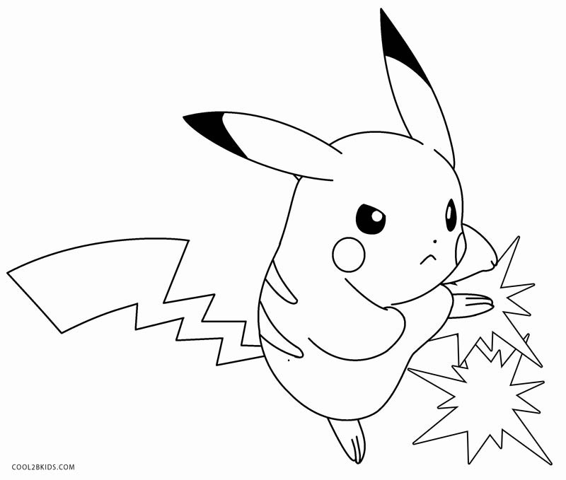 Coloring Pages For Boys Pikachu
 Printable Pikachu Coloring Pages For Kids