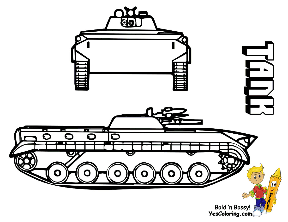 Coloring Pages For Boys Tanks
 Brawny Army Printables Free Army