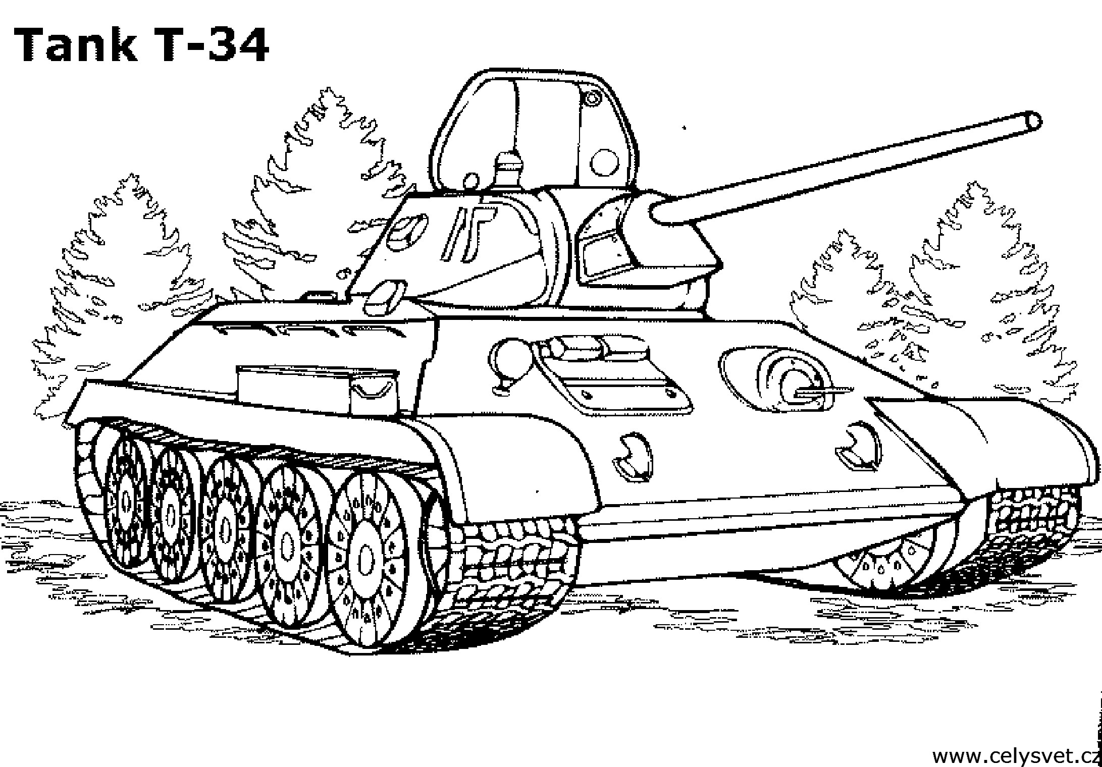 Coloring Pages For Boys Tanks
 Omalovánka Technika Tanky vozidla