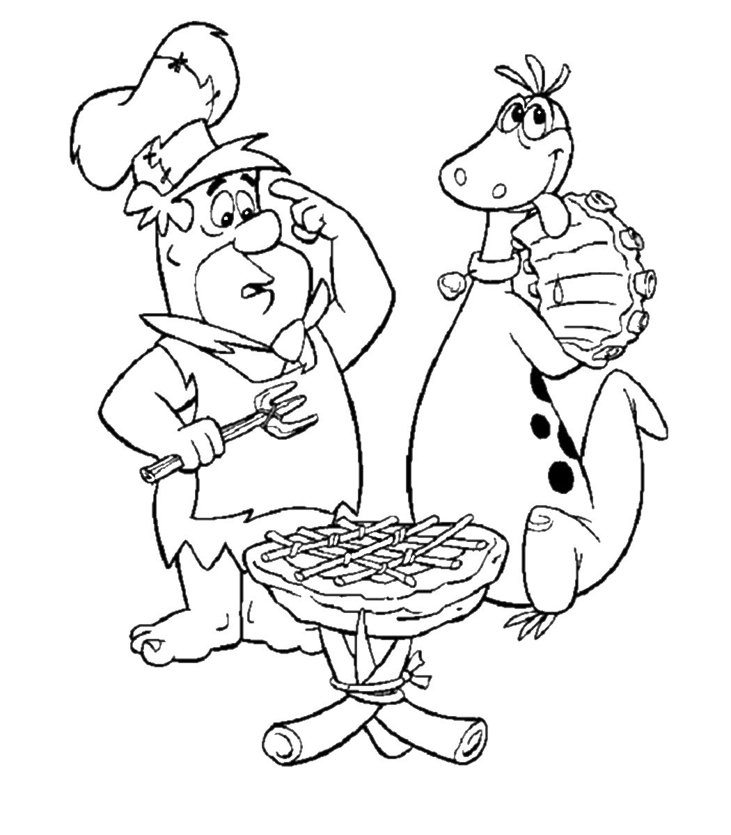 Coloring Pages For
 The Flintstones Coloring Pages