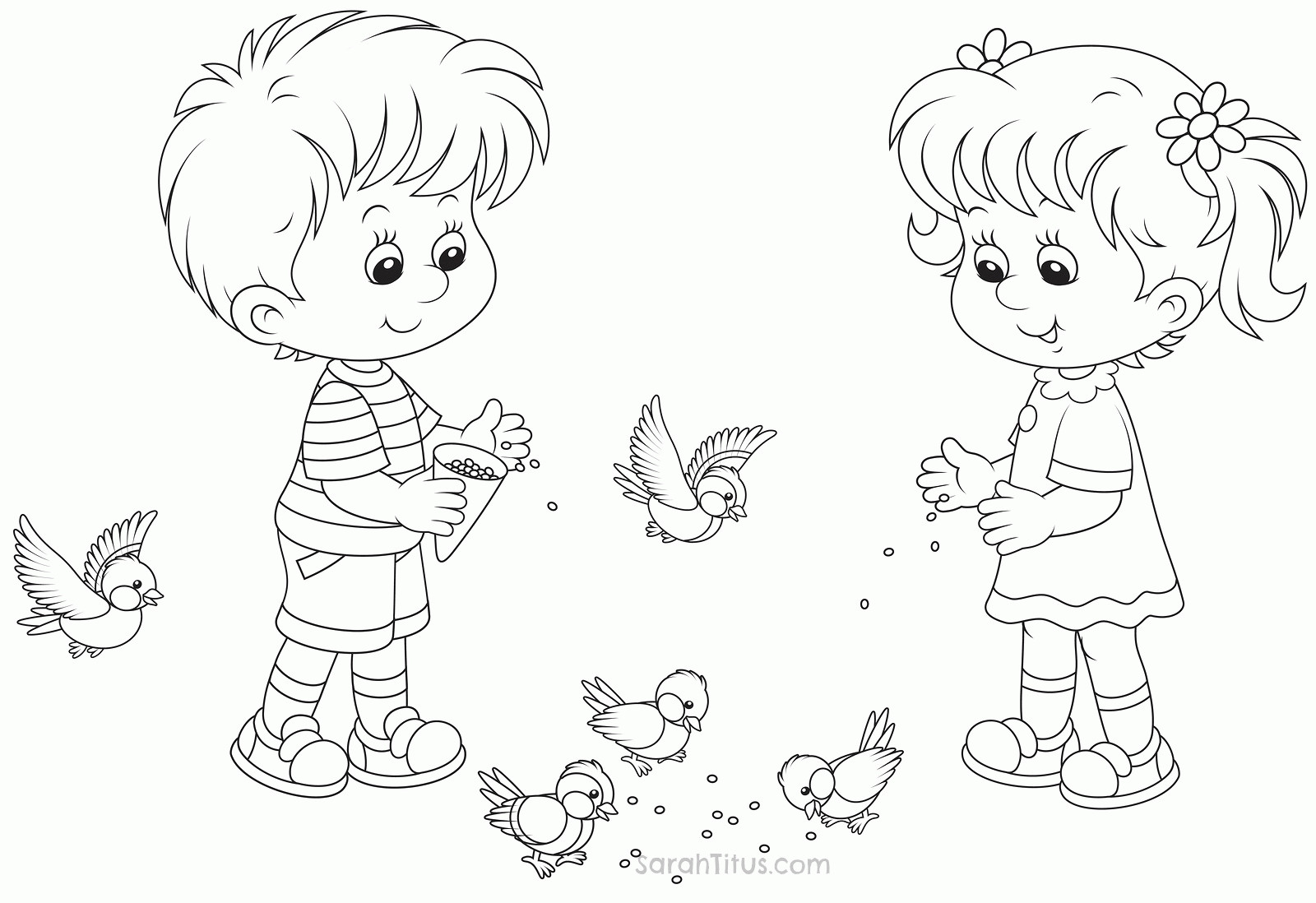 Coloring Pages For Girls And Boys To Print
 Little Boy And Girl Coloring Pages Coloring Home