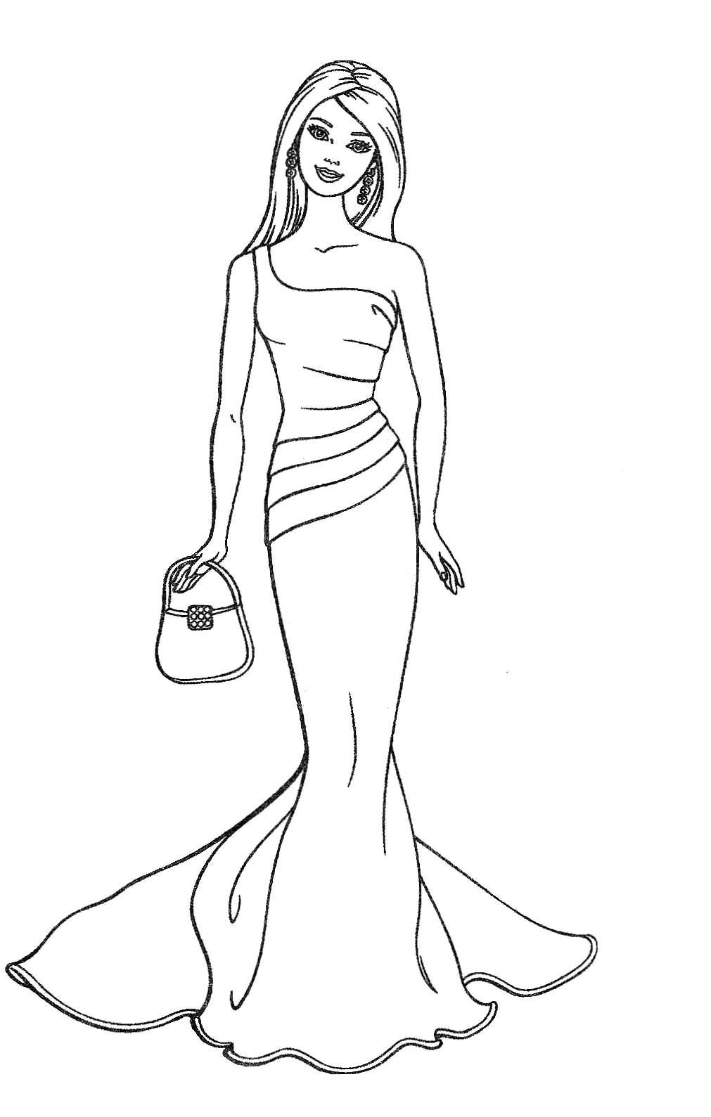 Coloring Pages For Girls Barbie
 Barbie Coloring Pages Printable To Download