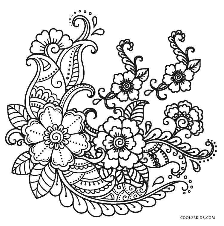 Coloring Pages For Girls Flower Mandala
 Free Printable Flower Coloring Pages For Kids