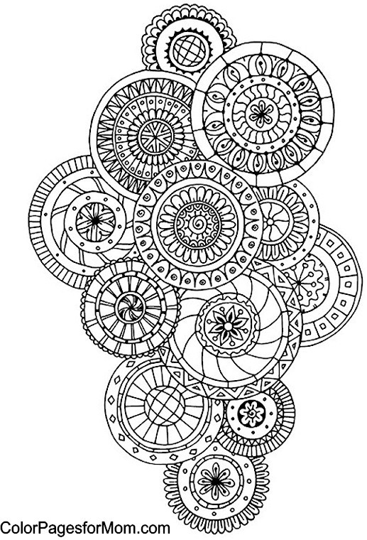 Coloring Pages For Girls Flower Mandala
 Free Coloring pages printables A girl and a glue gun
