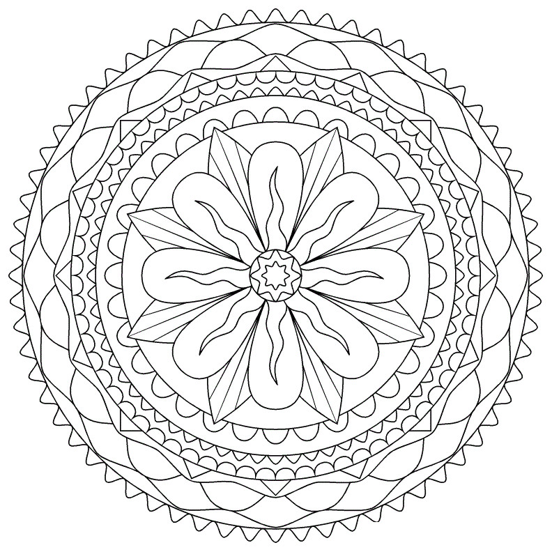 Coloring Pages For Girls Flower Mandala
 Free Printable Abstract Coloring Pages For Kids