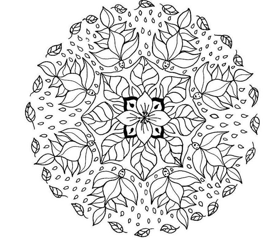 Coloring Pages For Girls Flower Mandala
 Mandala Coloring Pages