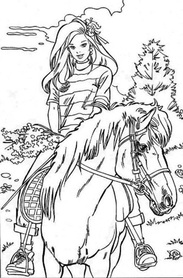Coloring Pages For Girls Horses
 Coloring Pages For Girls To Print Out Barbie Tv Trays