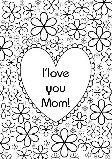 Coloring Pages For Girls I Love You Mom
 I Love You Mom Coloring Pages Coloring Home