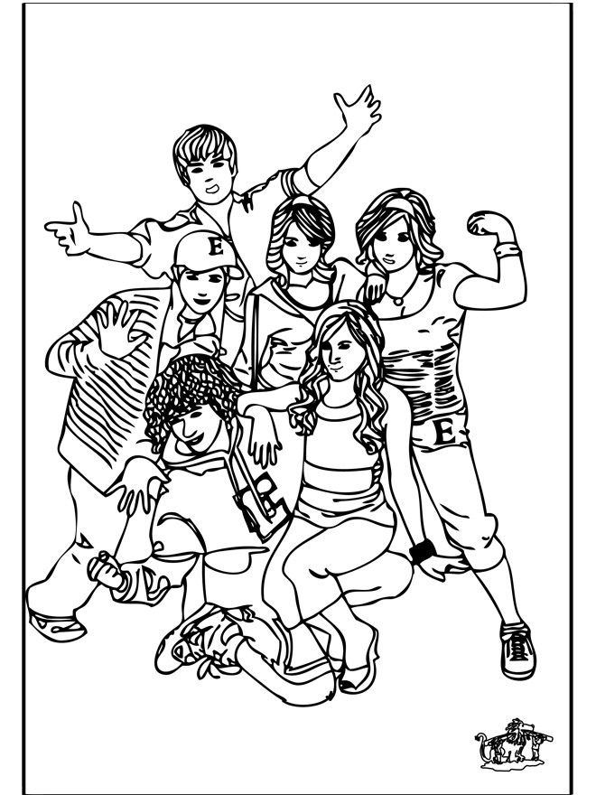 Coloring Pages For Girls Intermidiet
 High school musical 1 High School Musical