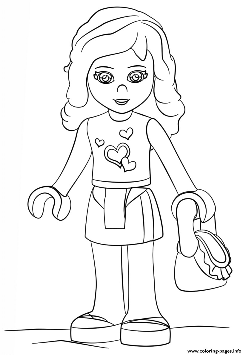 Coloring Pages For Girls Lego
 Lego Friends Olivia Girl Coloring Pages Printable