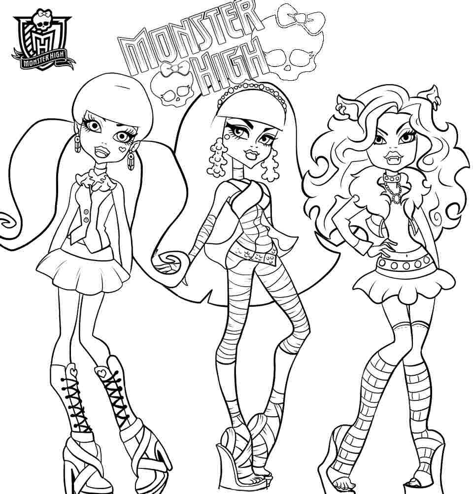 Coloring Pages For Girls Monster High Printable
 Coloring Pages for Girls Monster High Bestofcoloring