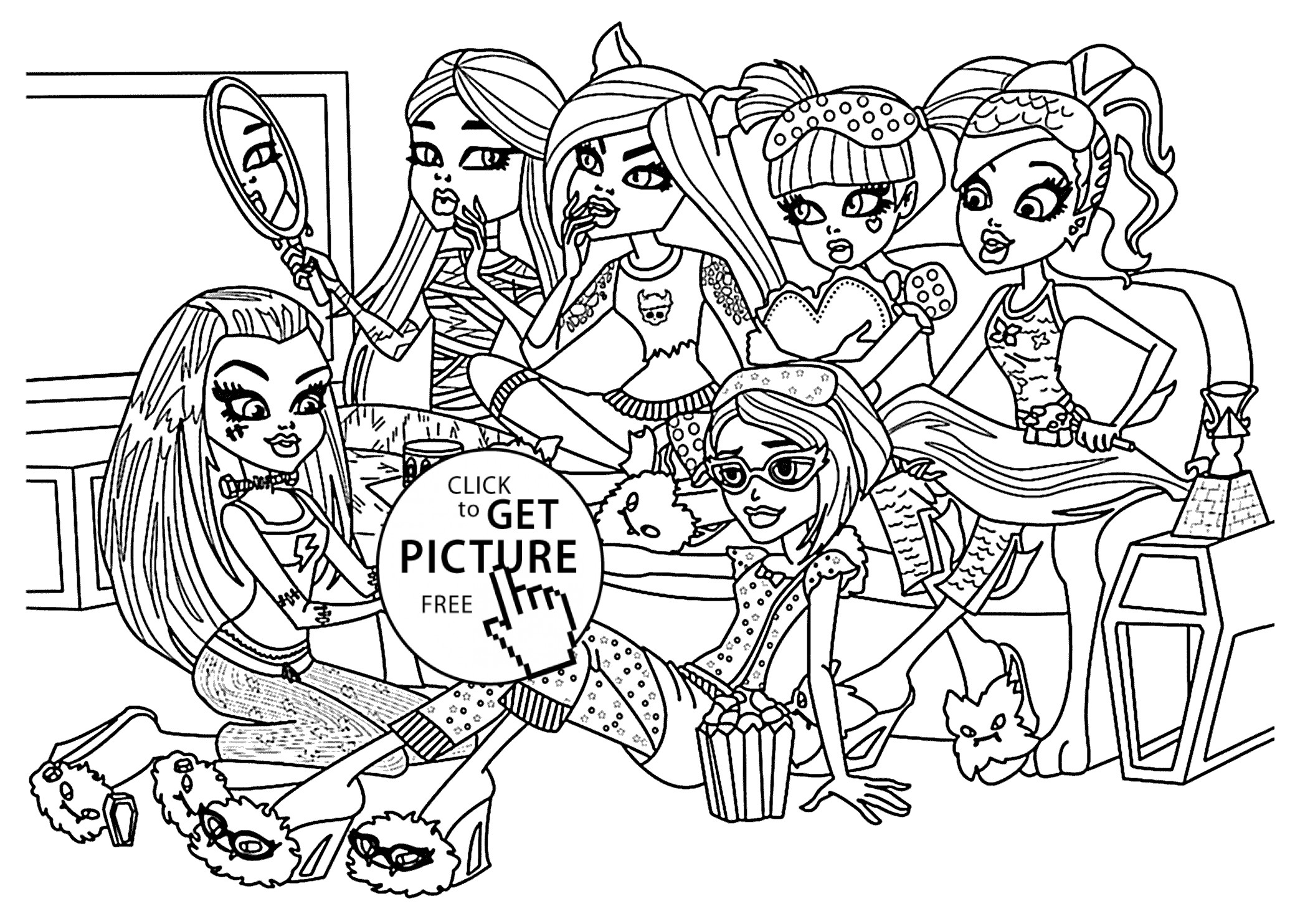 Coloring Pages For Girls Monster High Printable
 Monster high coloring pages for kids printable free