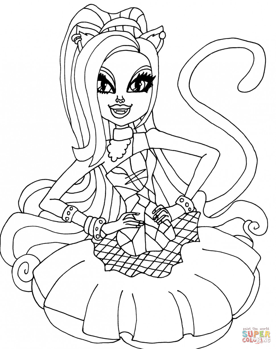 Coloring Pages For Girls Monster High Printable
 Monster High Coloring Pages To Print Toralei Stripe Anime