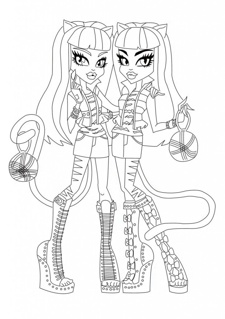 Coloring Pages For Girls Monster High Printable
 Free Printable Monster High Coloring Pages for Kids